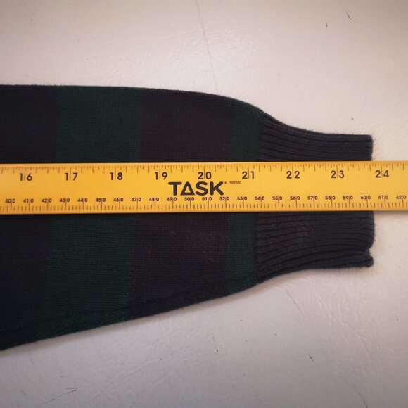 Chaps Men's Size Large 1/4 Zip Loose Fit Navy & Green Long Sleeves Sweater - Picture 8 of 9